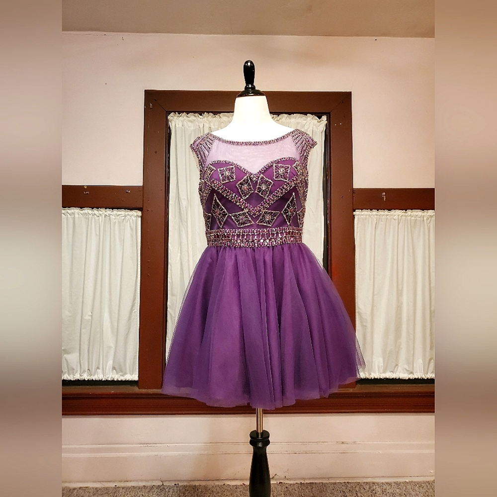 Purple Keyhole Back Shortie